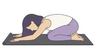 발라아사나 (아기 자세) · 호흡 맞춰
