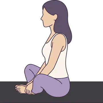 밧다 코나아사나 (나비 자세) · 호흡 맞춰