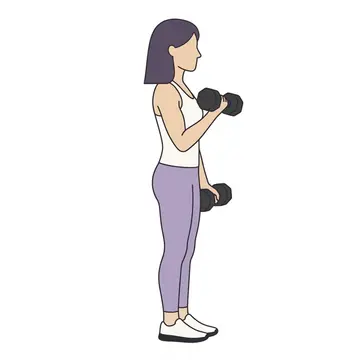 덤벨 리버스 컬 · 호흡 맞춰