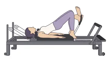 리포머 브릿지 위드 스트랩 · 무릎 굽혀